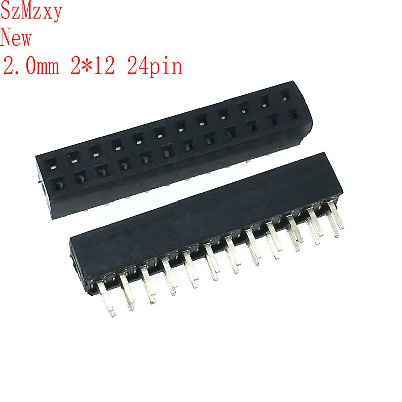 

100PCS 2.54mm Double row straight needle 17mm female connector PCB 2*40pin 80pin