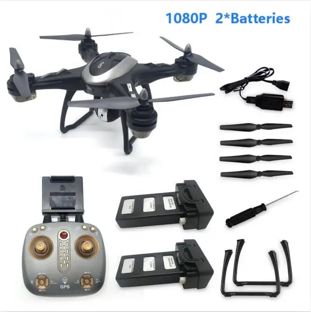 Синий LH-X38GWF Дрон Двойной gps wifi FPV Дрон HD 1080P камера Дистанционное управление вертолет RC Дрон Профессиональный Дрон с 3* батареями - Цвет: Синий