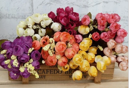 1 шт./лот искусственные шелковые мини весенние розы маленькие Чайные