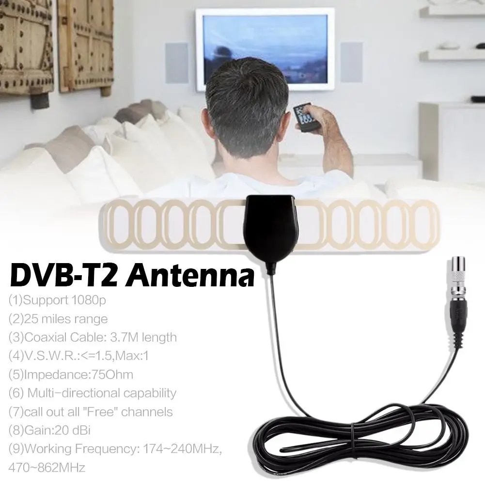Цифровая VHF-H/УВЧ ТВ Активная антенна Встроенный 20 дБ РЧ-усилитель. Автомобильная