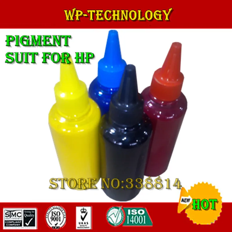 

[4color Pigment]Compatible pigment refill ink specialized suit for HP 4 color printer ,High quality, BK C M Y.