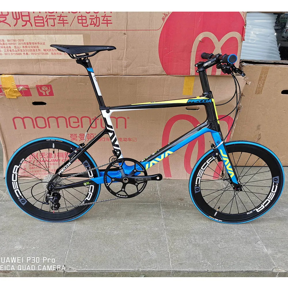 JAVA Freccia карбоновый велосипед Minivelo 2" 1 1/8" 451 11 скорость с Aero прямым креплением V тормоз городские мини велосипедные