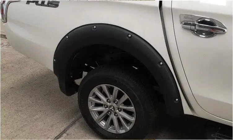 Новые колеса автомобиля бровей Круглый дуги Fender Брызговики, брызговики Брызговики для Mitsubishi TRITON L200 20015 по EMS