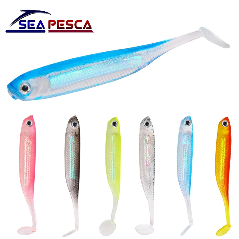 SEAPESCA 10 шт./партия мягкие приманки 2 г/70 мм для рыбалка на сельдь рыболовный червь