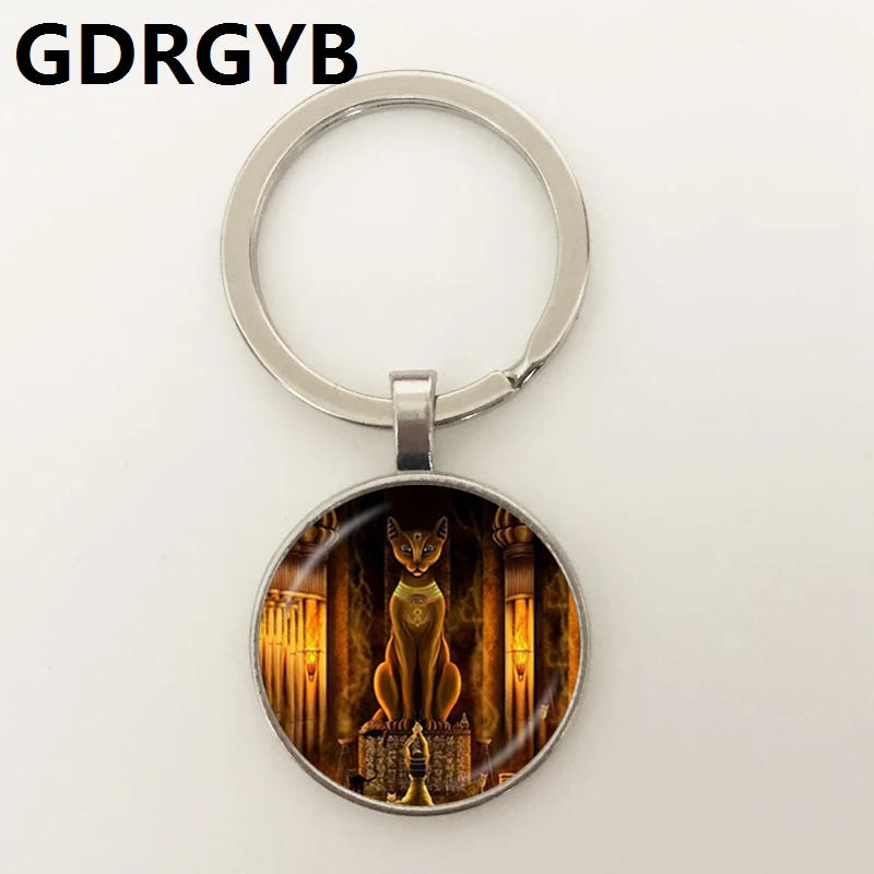 GDRGYB 2019 Древняя египетская кошка богиня статуя Пряжка для ключей Египетский