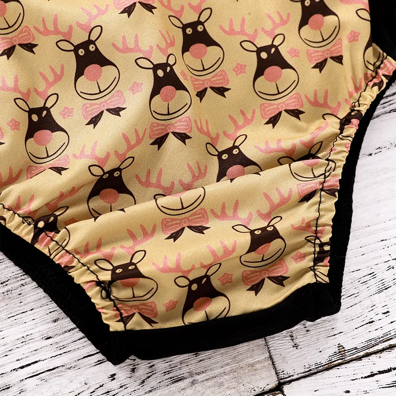 2018 модные Боди без рукавов с принтом оленя для новорожденных комбинезоны одежда