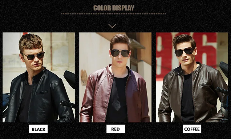 Spring Fall Brand Faux Leather Jacket Men Zipper Short Biker Jacket Slim Fit Stand Collar Bomber Jacket Faux Fur Coat Suede 633