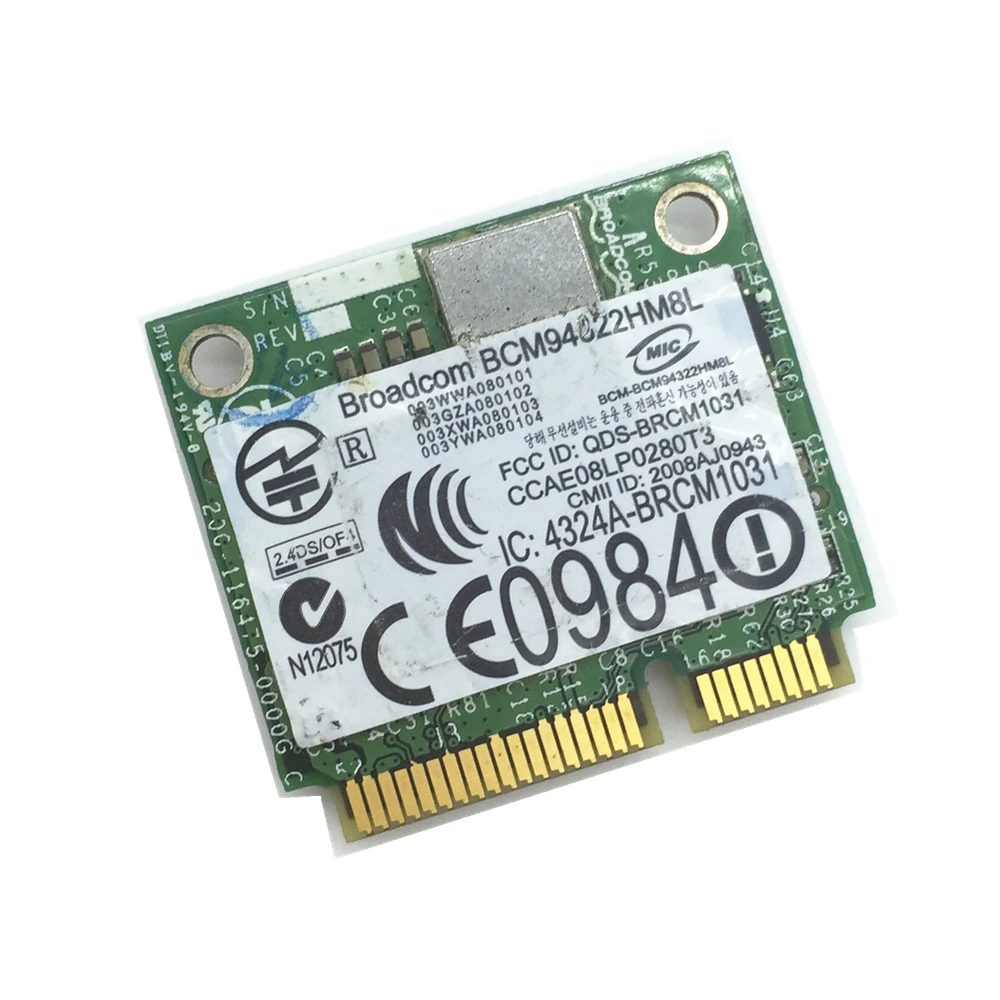 DW1510 PW934 802, 11 AGN Wireless Half Mini PCI-E BCM94322HM8L Dual Brand