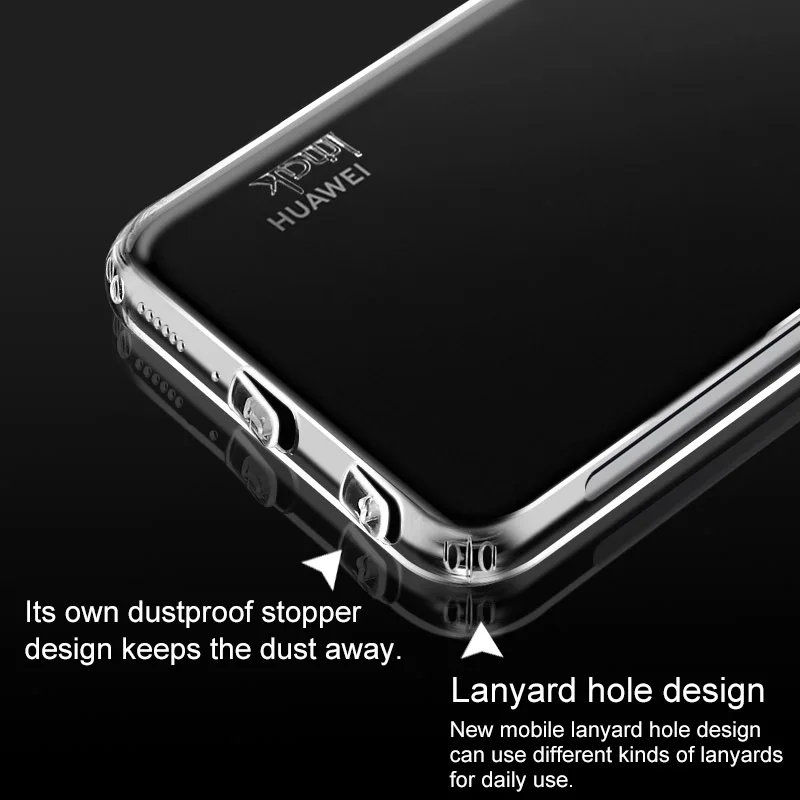 IMAKFor Huawei P20 Pro прозрачный чехол из ТПУ + Защитная пленка для экрана HUAWEI Lite Мягкий