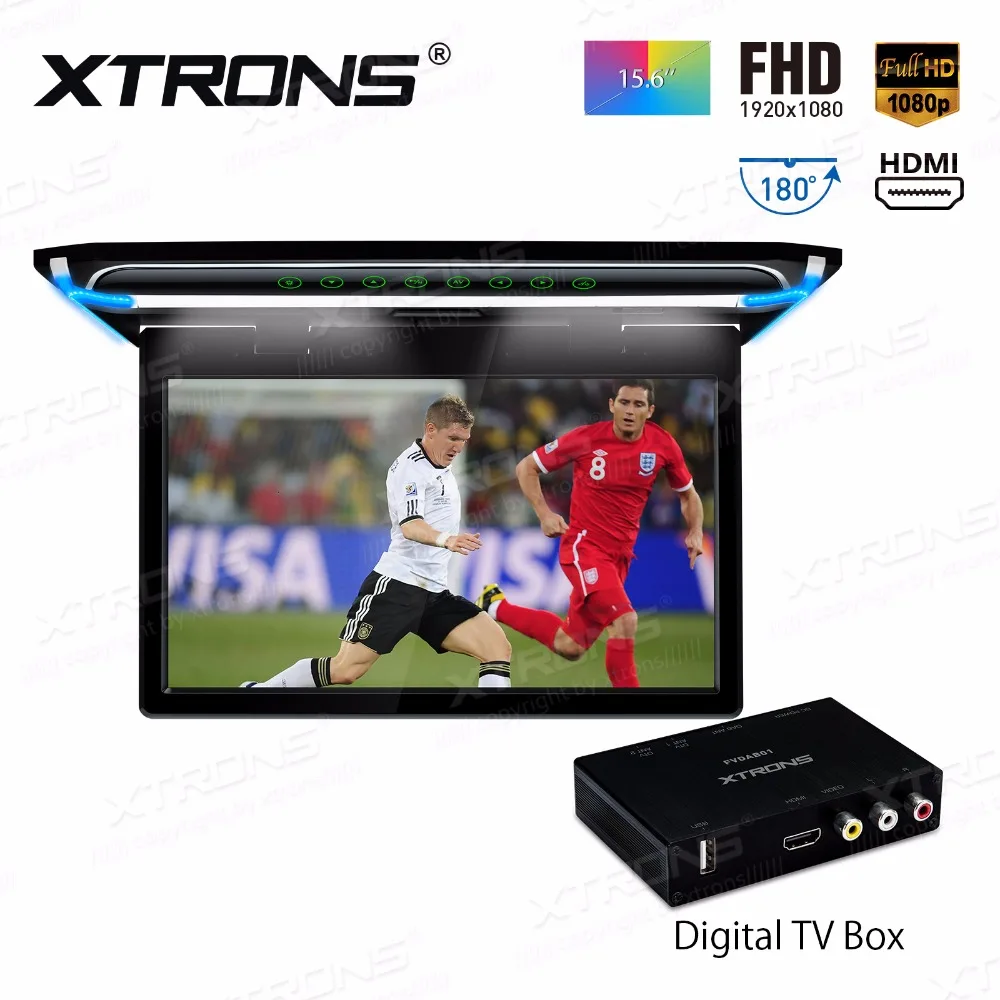 XTRONS 15 6 &quotмонитор 1080P видео FHD цифровой TFT экран Автомобильный устанавливаемый на