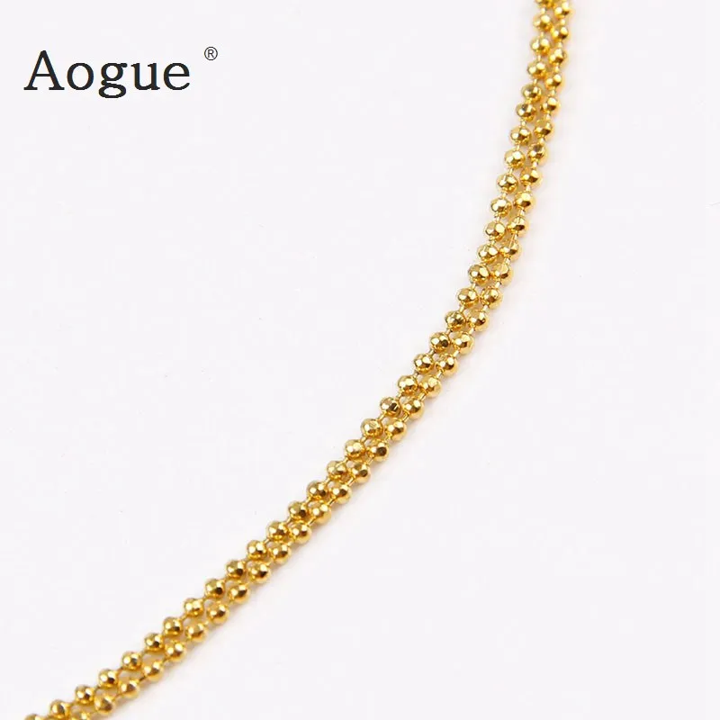 

5m/lot 2mm Metal Ball Bead Chains Rose Gold Color Iron Chains For Diy Bracelet Necklace Jewelry Accessories