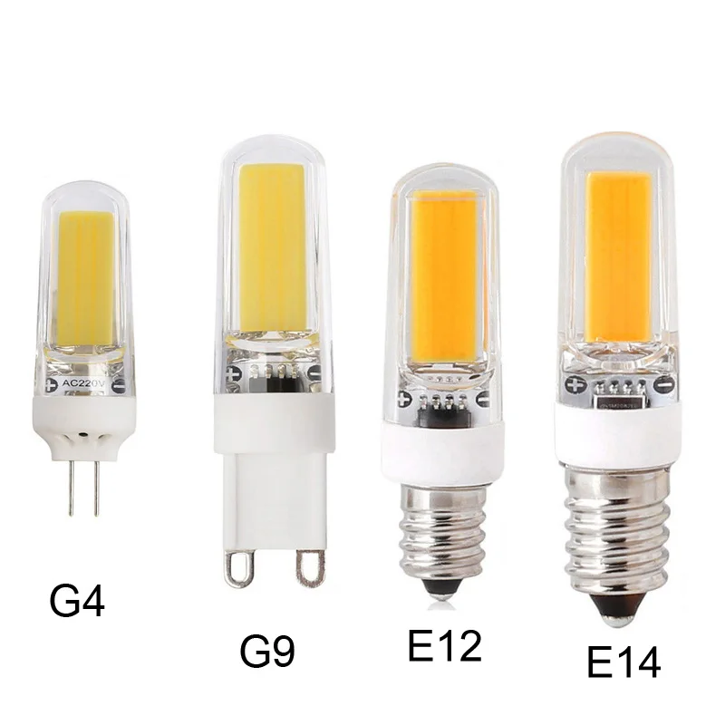10 шт./лот 2609 COB диммируемая лампа люстра лампы E12/E14/G4/G9 3 Вт Теплый/Natur/холодный