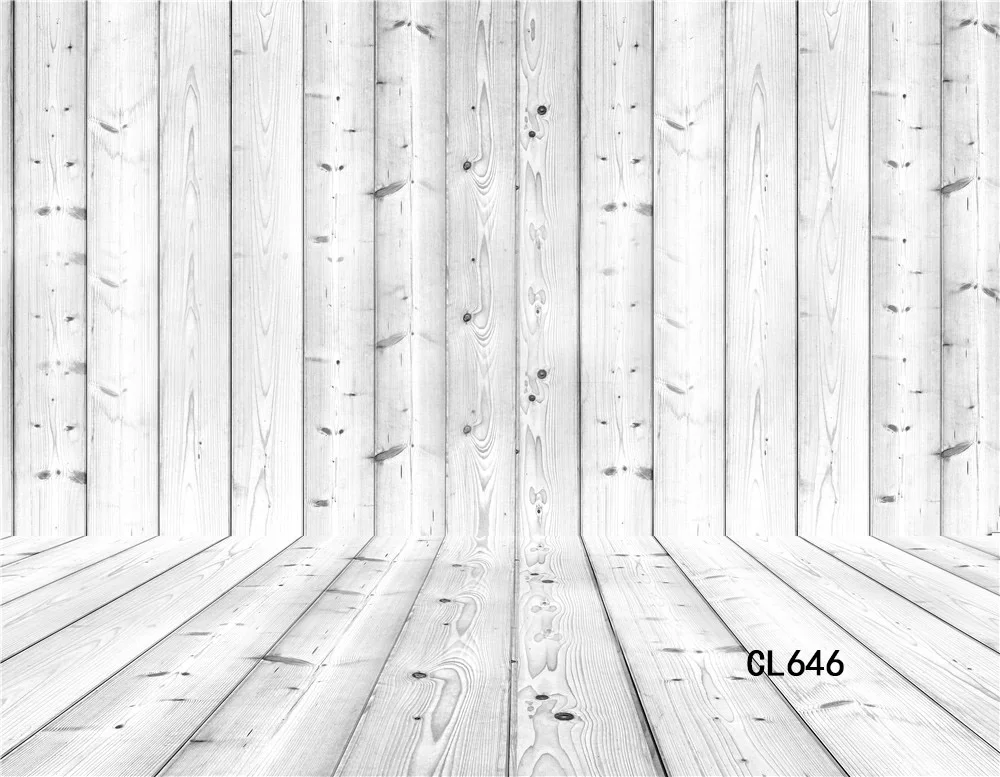 LB 9X6FT винил Ретро Белый деревянный дощатый пол фотография абстрактный