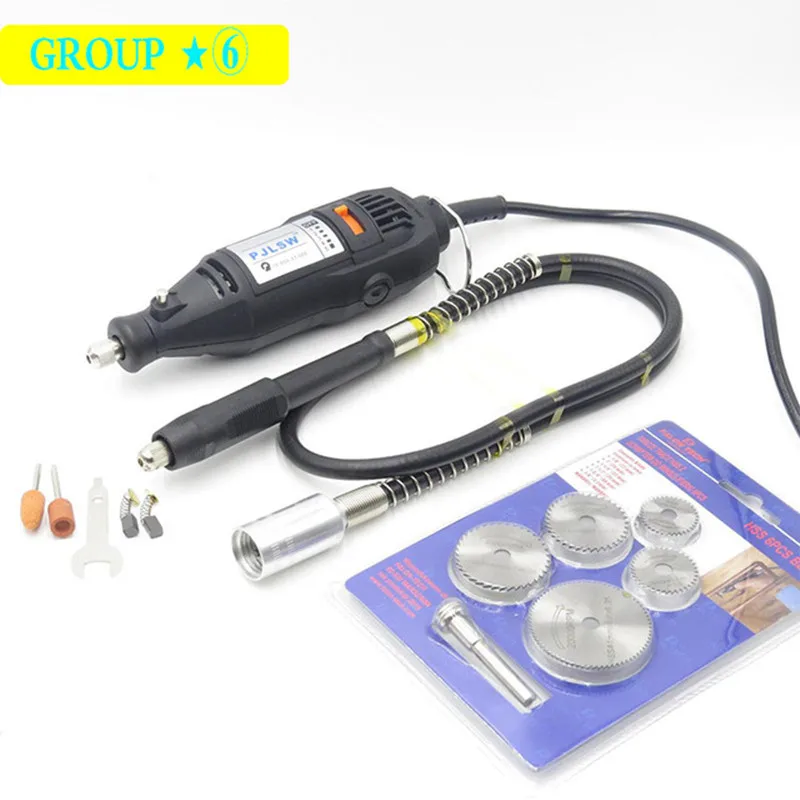Розовый Высокое качество 220 В/110 в 180 Вт(стиль Dremel) Электрический Роторный инструмент с переменной скоростью мини-дрель - Цвет: Розовый