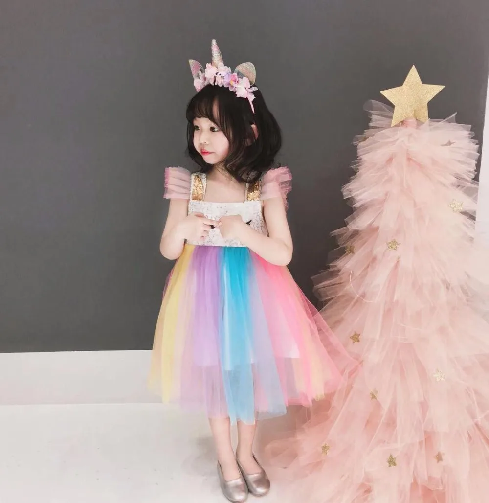 Toddler Girls Dress Teen One-piece Summer Dresses Kids Girl Cute Clothes 3 7 8 years Birthday Princess Party Clothing Costume | Детская