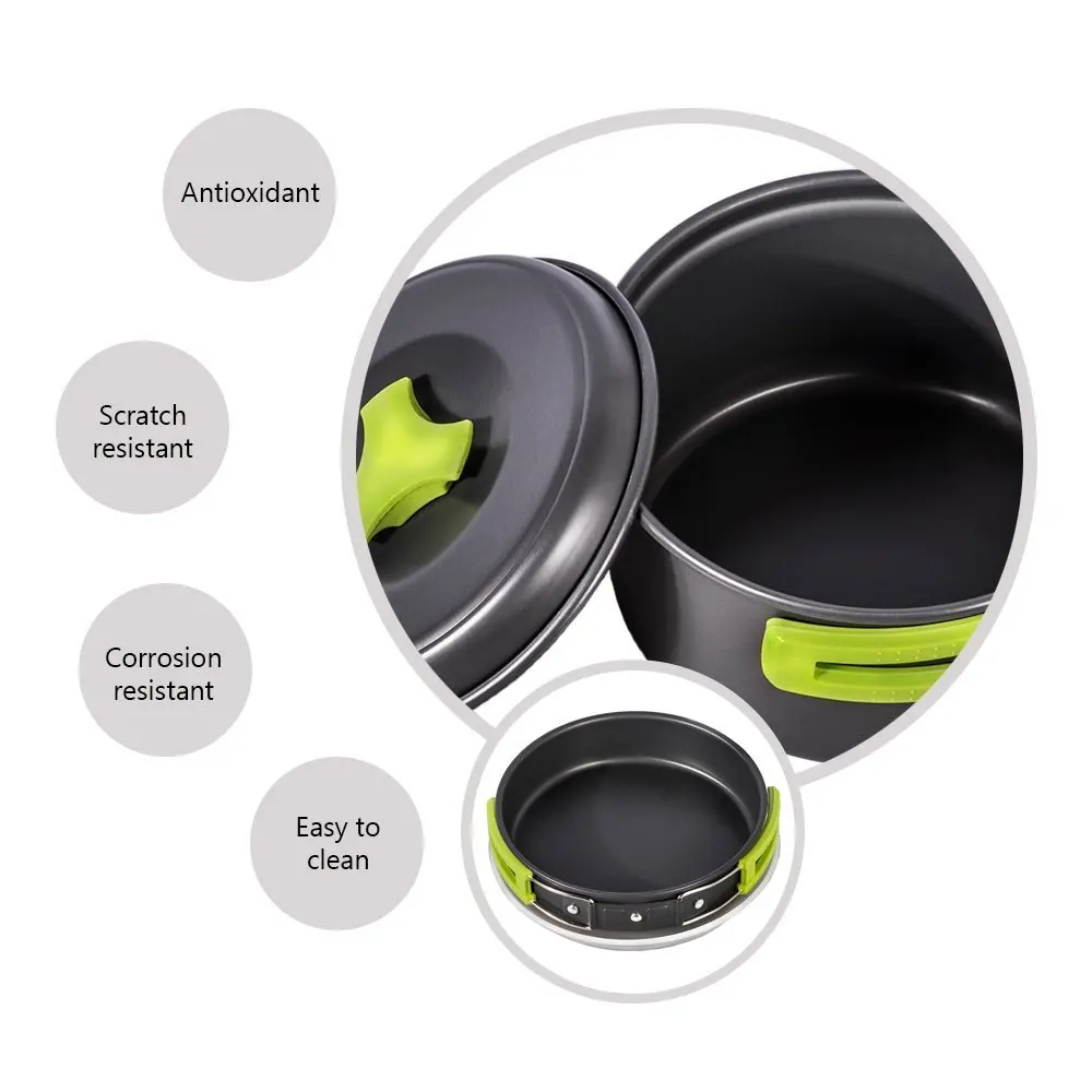 Легкий Кемпинг кухонная посуда беспорядок Комплект туристическое снаряжение