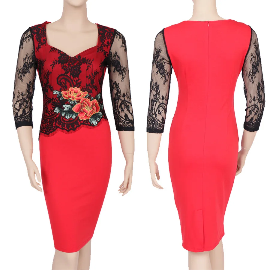 Женское элегантное платье принцессы винтажное с рукавом три четверти весна-лето