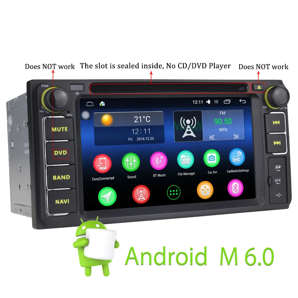 Радуясь 2 din автомагнитола doble gps android Авто Кош Гб Сенсорный экран для Toyota camry toyota rav4