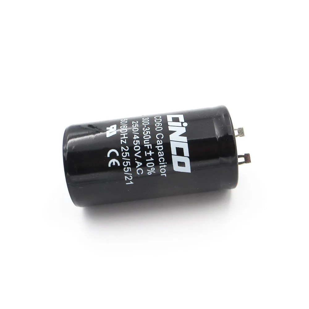 300-350 мкФ 250-450 V AC мотор прибора начать Run конденсатор с алюминиевой крышкой CD60