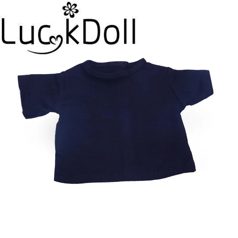 LUCKDOLL Повседневная Спортивная футболка кукла аксессуары для кукольной одежды подходит 18 дюймов американская кукла