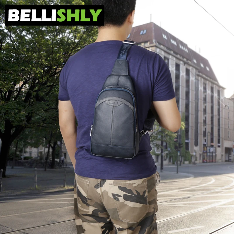 Bellishly для мужчин's Crossbody поясные сумки мужчин дизайнер пояса из натуральной кожи