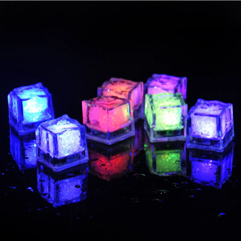 6Pcs/lot Navpeak LED Ice Cube Fast Flash Slow 7 Color Auto Changing Crystal For Valentine's Day Party Wedding | Дом и сад