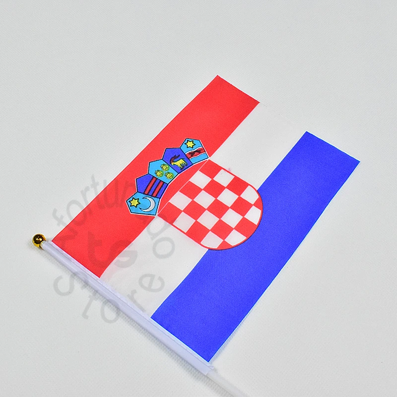 

Croatia 14*21cm 10pieces Banner Hand waving Flag National Flag for meet,Parade,party.Hanging,decoration