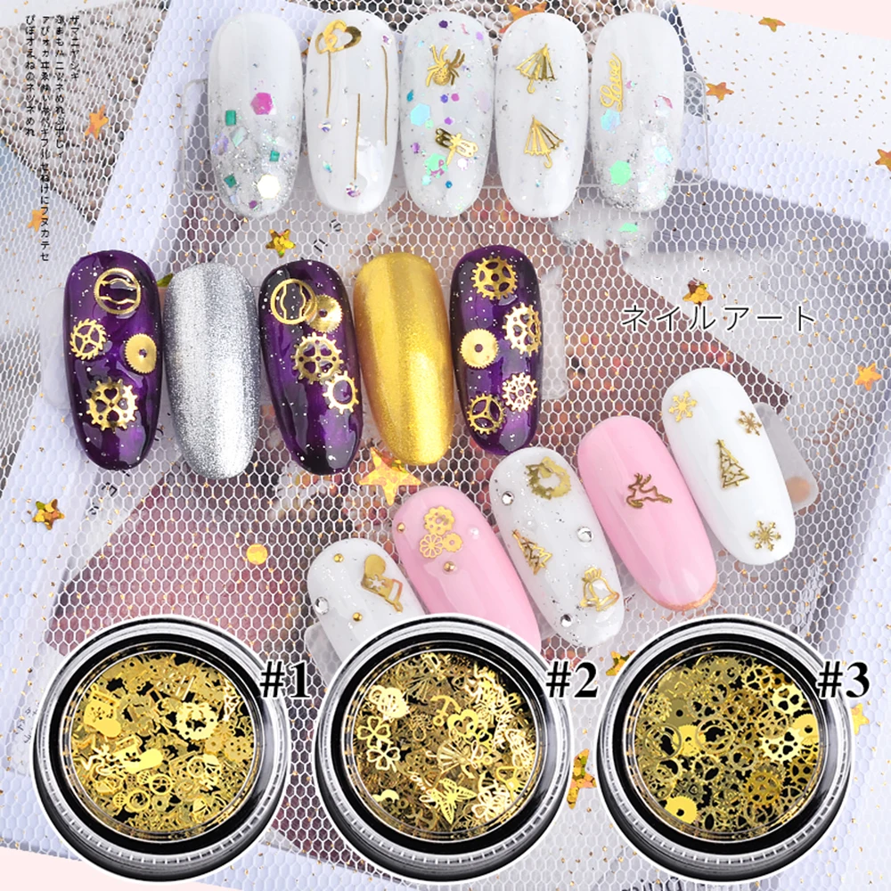 Новый продукт! 1 коробка украшения для ногтей в рождественском стиле