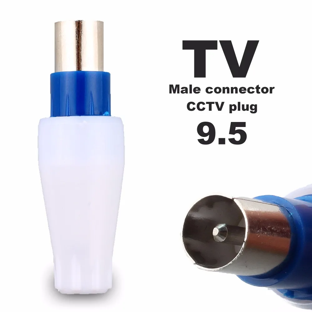 

50 PCS Cable TV Color Plug TV 9.5 General Head Directly Insert TV Bamboo Joint Head Closed-circuit Television Plug