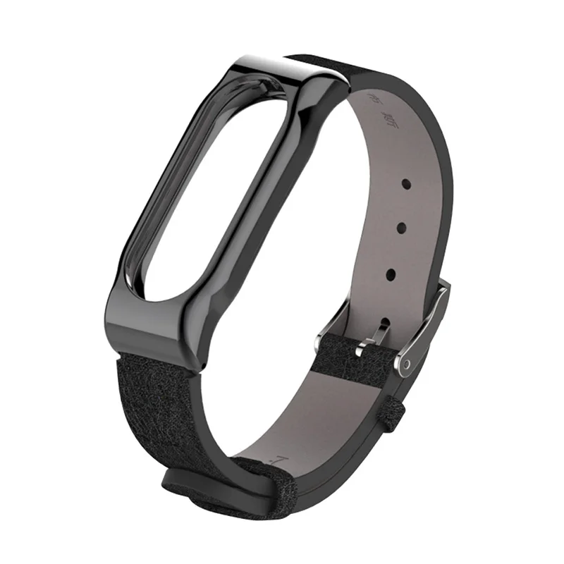 Black Браслет mi jobs mi Band 2 из искусственной кожи для Xiaomi mi Band 2, умный Браслет mi band 2, аксессуары mi 2 Band Watch, металлический браслет - Цвет: Black