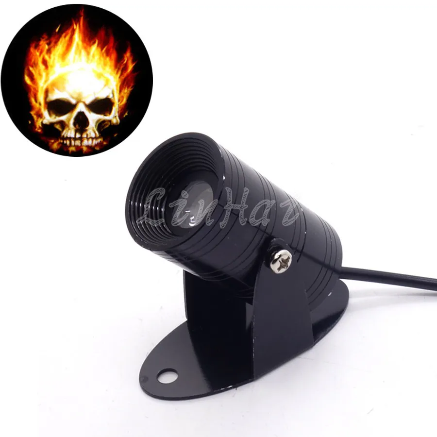 Новый 3D универсальный горячий мотоцикл призрак Райдер череп логотип лазерный