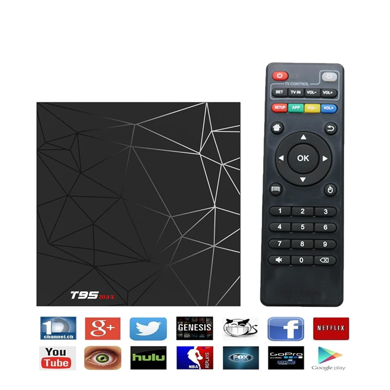 T95 MAX 6K Smart TV Box Android 8 1 Allwinner H6 4 ГБ 32 2 ГГц WiFi 100 Мбит/с Ethernet H.265 телеприставка PK TX6 Гб 16