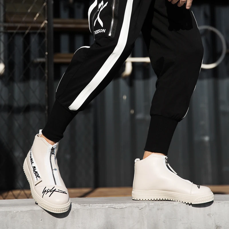 Лидер продаж высокие Мужская обувь повседневное уличная мода осень Chaussures Homme