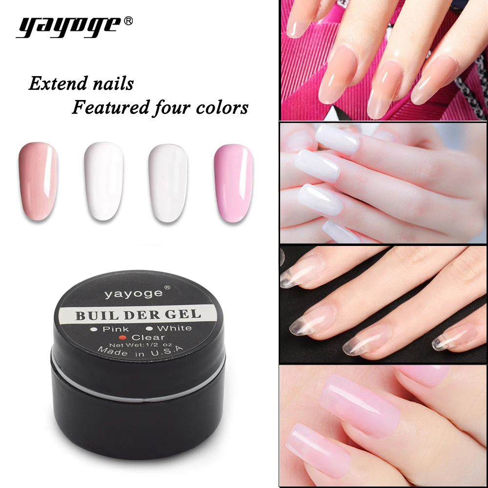 

Yayoge 14ml Builder Gel for nails extension Fiber Builder Gel UV gel nail Polish Acrylic Resin Nails Art Russia Fast Shipping