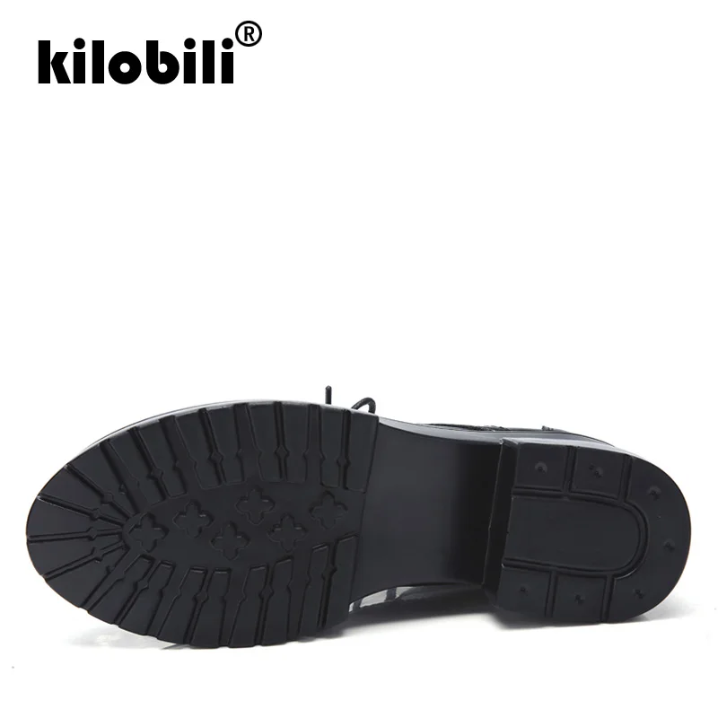 Kilobili/2019 г. весенние женские туфли лодочки обувь на платформе со шнуровкой