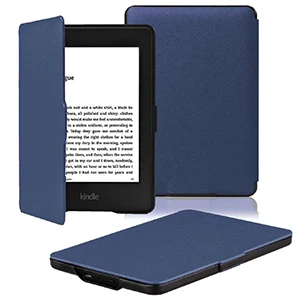 Dark Blue Чехол для Amazon Kindle Voyage, чехол из искусственной кожи разных цветов, защитный чехол с функцией автоматического сна/пробуждения - Color: Dark Blue