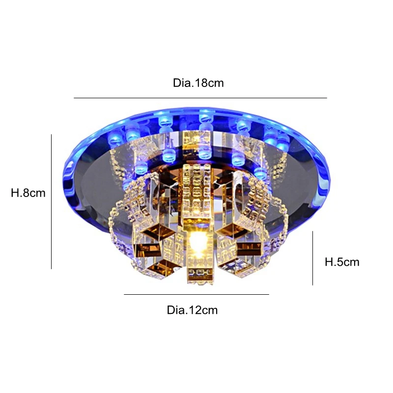 Luces Led высококлассная хрустальная лампа для коридора светодиодная прихожей двери