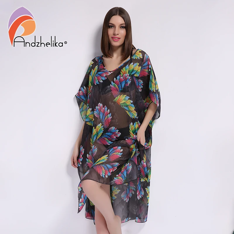 Andzhelika 2017 Новый Пляжная туника Шифон пляж платье Купальники|wear womens|wearing dresswear beach |