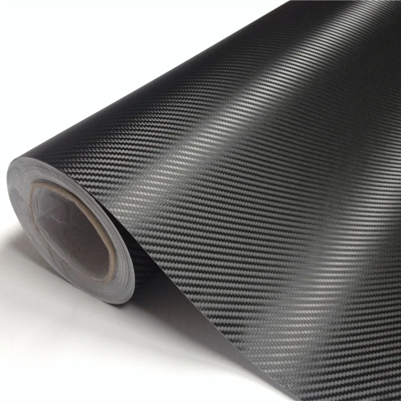 

High Quality Black 3D Carbon Fiber Foil Vinyl Wrapping Air Free Bubble Car Styling Size:1.52X30M/Roll