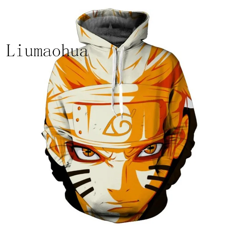 Liumaohua2018New мультипликационные персонажи Uzumaki Наруто/Саске 3d Аниме Толстовка с