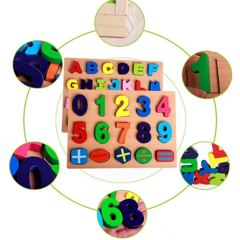 Красочные 3D верхний корпус Lowercase ABC и алфавит цифры головоломка развивающая