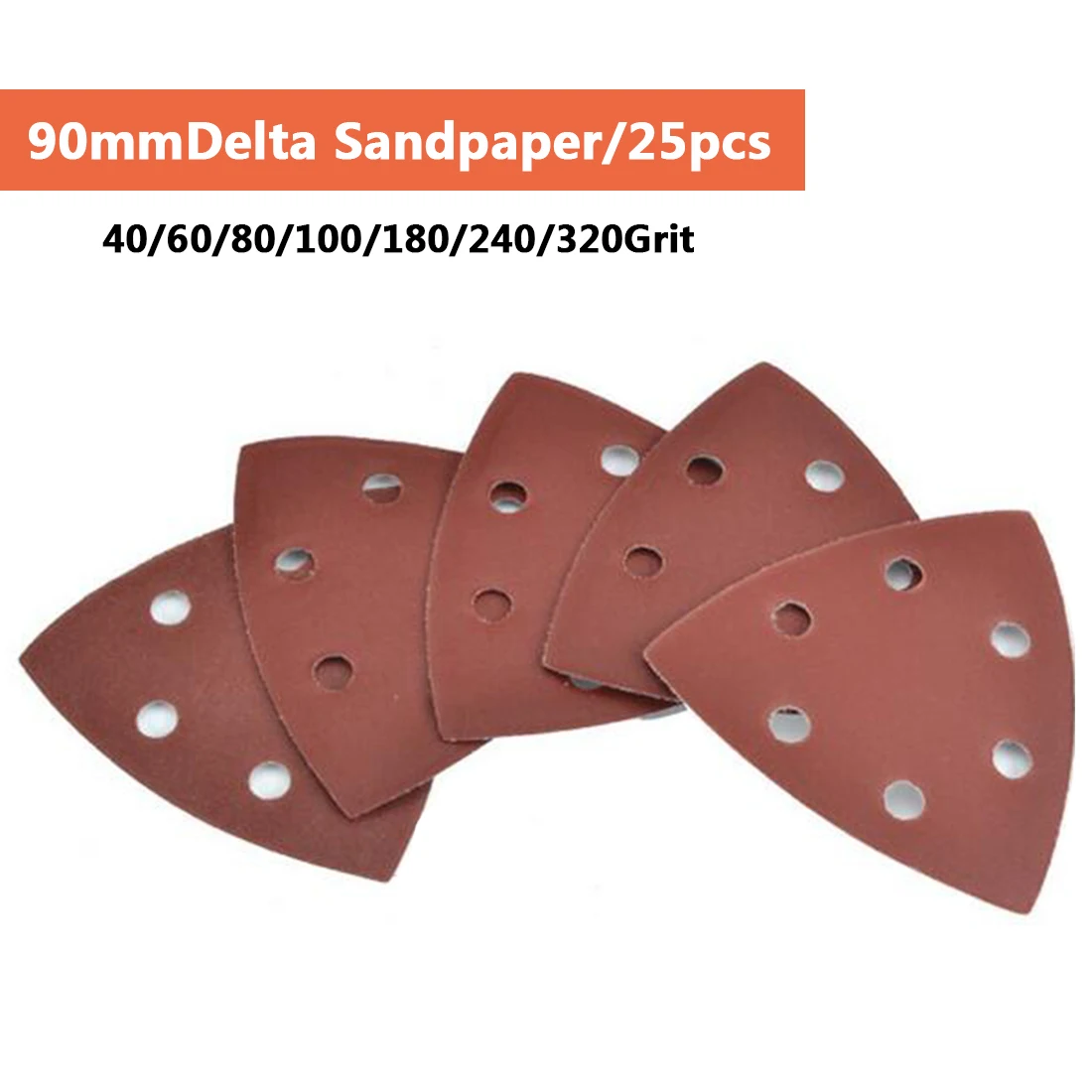 

Triangle 6 Hole Self-adhesive Sandpaper 90mm Delta Sander Sand Paper Hook & Loop Sandpaper Disc Abrasive Tools For Polishing