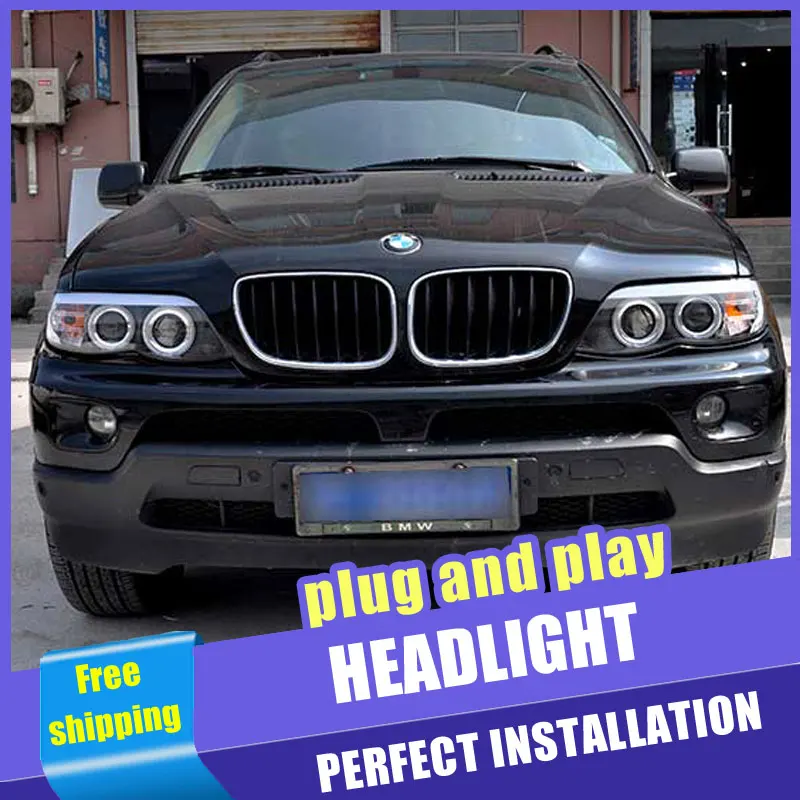 2 шт. автомобиль Стиль светодиодный фары для BMW X5 e63 2004-2006 налобный фонарь DRL