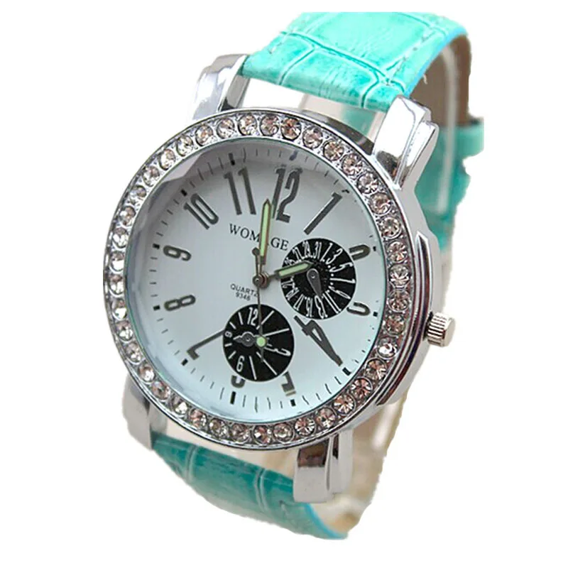 Популярные женские часы брендовые роскошные круглые с кристаллами 8 цветов