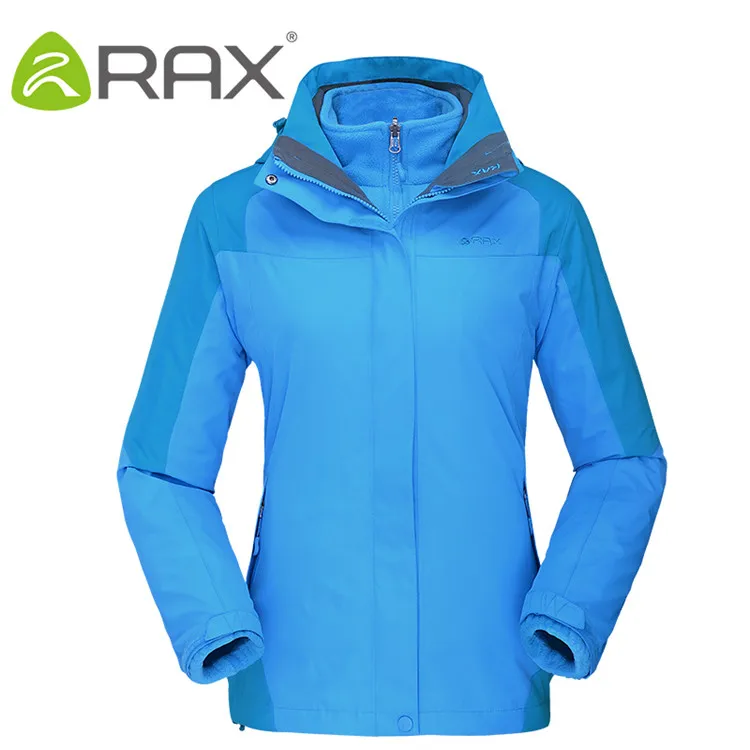 lake blue women Rax походные куртки мужские водонепроницаемые ветрозащитные теплые походные куртки зимние уличные походные куртки женские термопальто 43-1A058 - Цвет: lake blue women