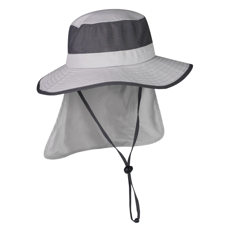 FURTALK Summer Sun Hat for Men Women Wide Brim UV Sun Protection Safari Hat with Neck Flap Outdoor Fishing Hiking Camping Cap
