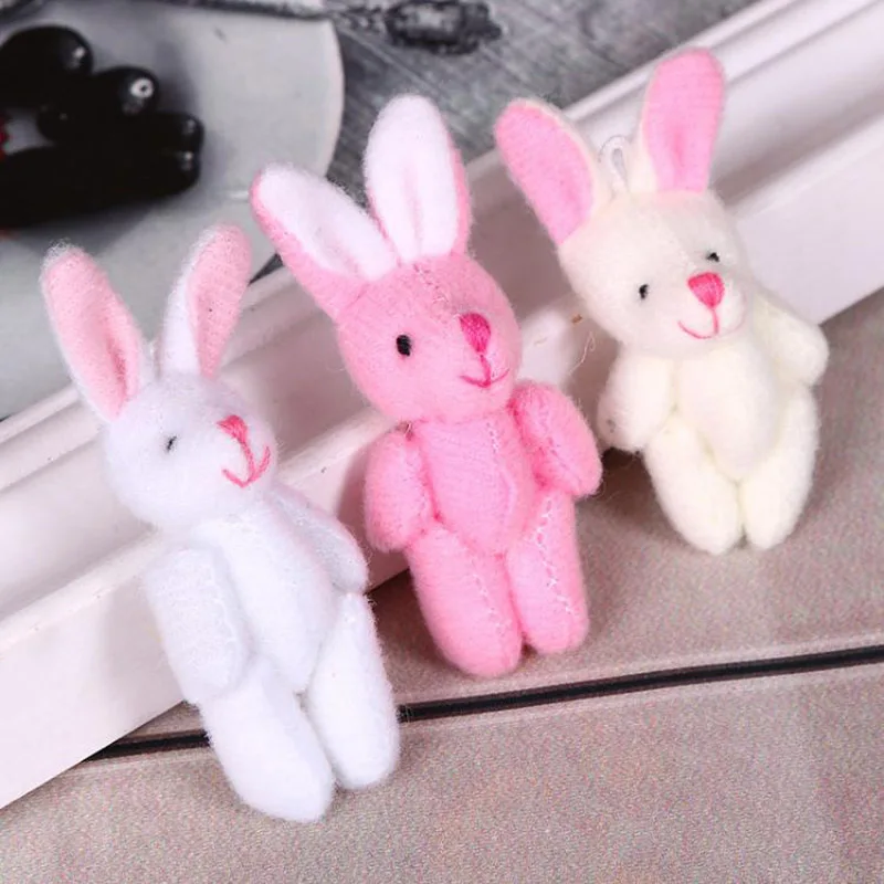 25 шт./лот плюшевые мини игрушки с кроликом 6 см маленькие мягкие pelucia Подвеска для