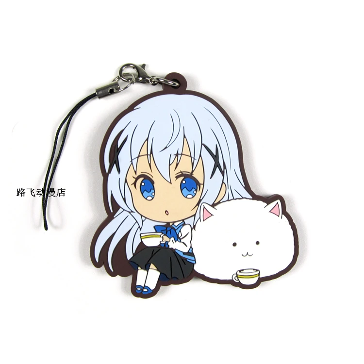 Является порядок кролик? Kafuu Chino Hoto Kokoa Tedeza Rize Ujimatsu Chiya фигурка аниме модель резиновый брелок Подвеска 6 см