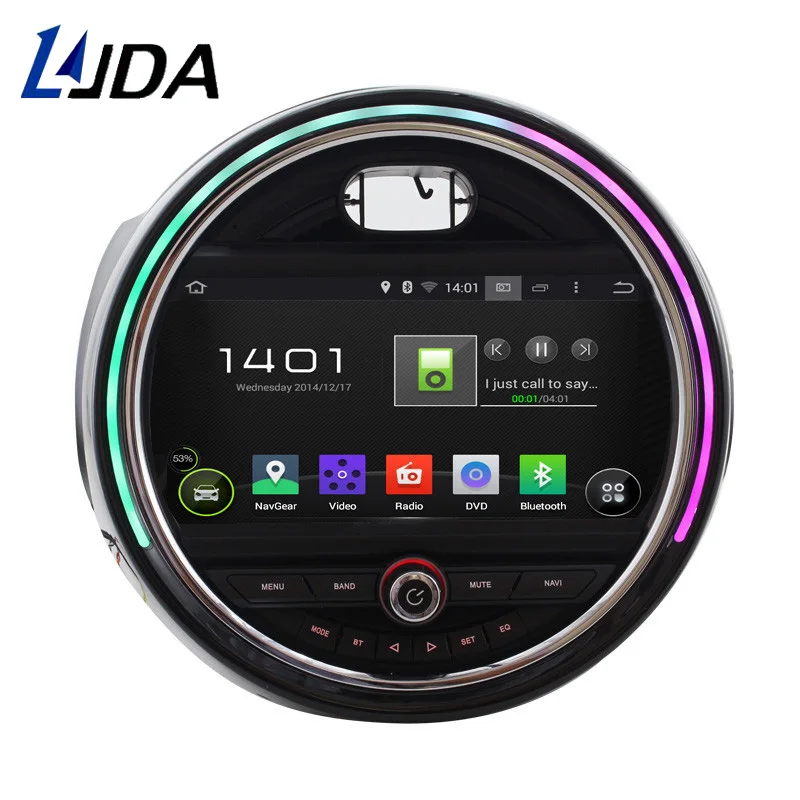 Автомобильный CD DVD плеер LJDA 1 DIN Android 4 Для BMW Mini Cooper 2015 2016 GPS навигация Мультимедиа