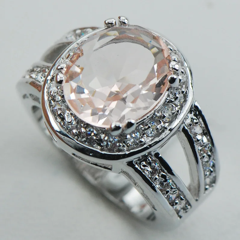 

Кольцо из Белого циркония Morganite, размер 6, 7, 8, 9, 10, F1051